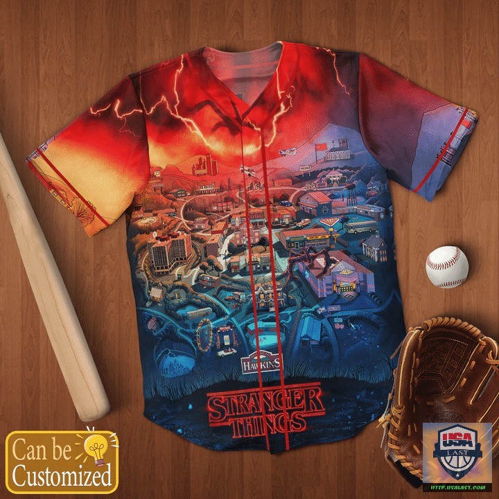 Discount Stranger Things Hawkins Personalized Baseball Jersey Shirt