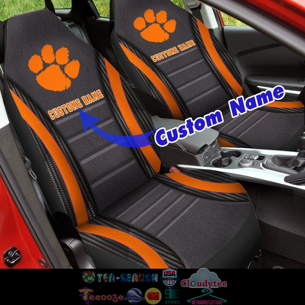 Personalized Clemson Tigers NCAA ver 2 Car Seat Covers