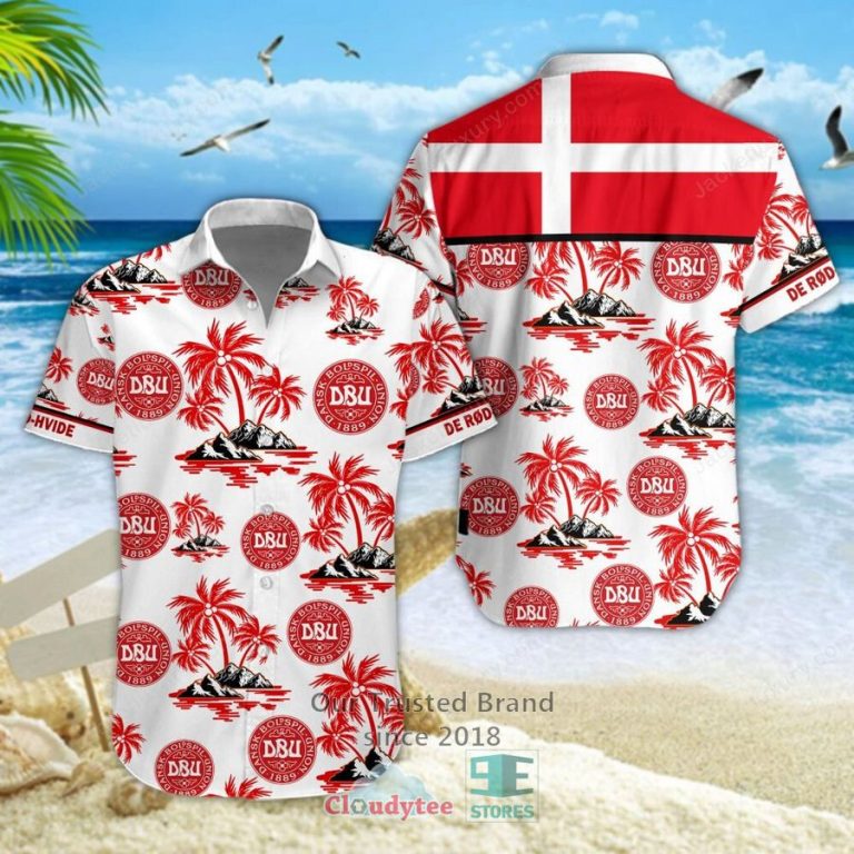 Denmark national football team Hawaiian Shirt, Short - Unique and sober