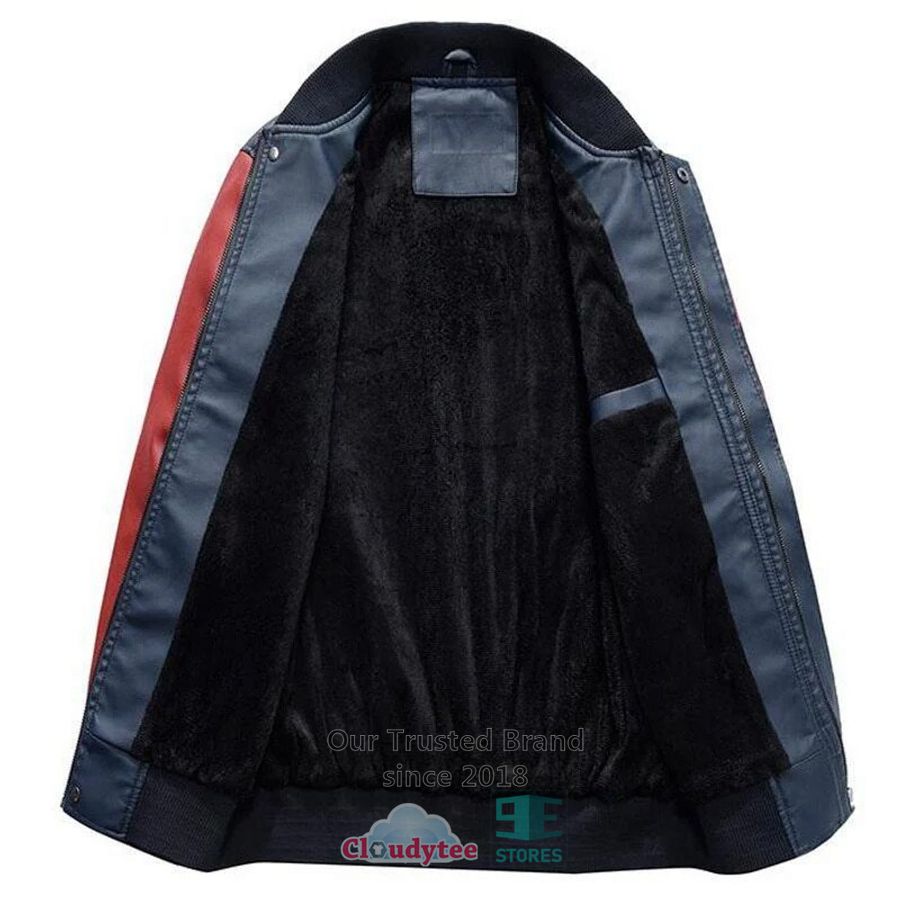 NEW Fribourg-Gotteron Bomber Leather Jacket 16