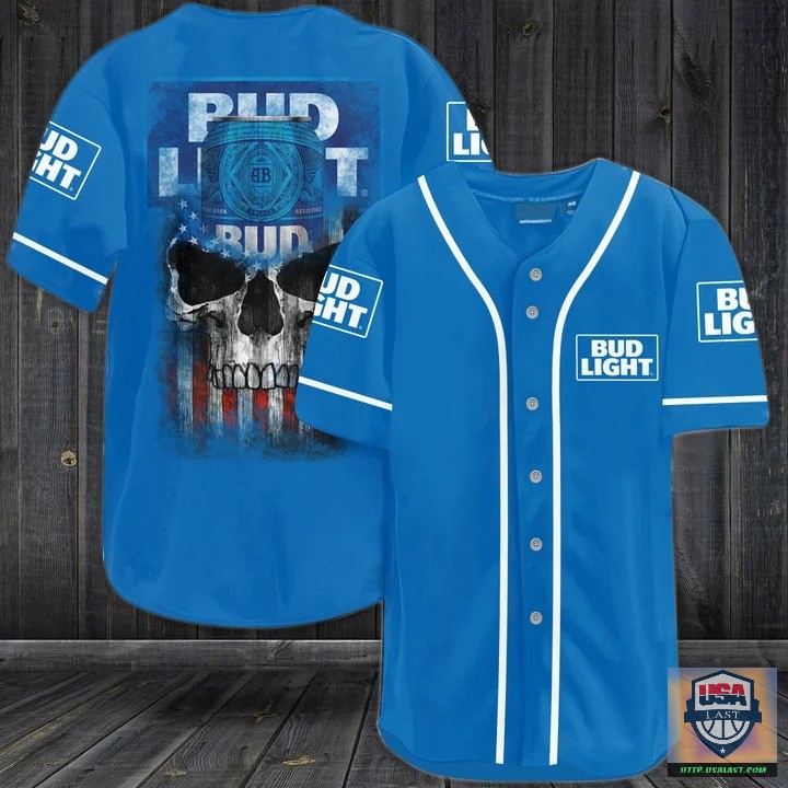 Great Bud Light Punisher Skull Baseball Jersey Shirt