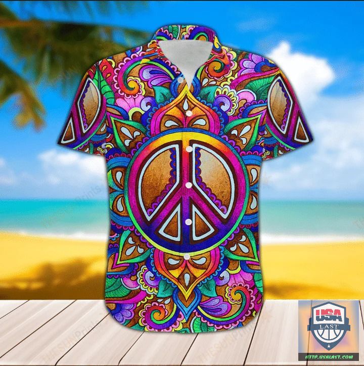 Where To Buy Hippie Symbol Colorful Hawaiian Shirt