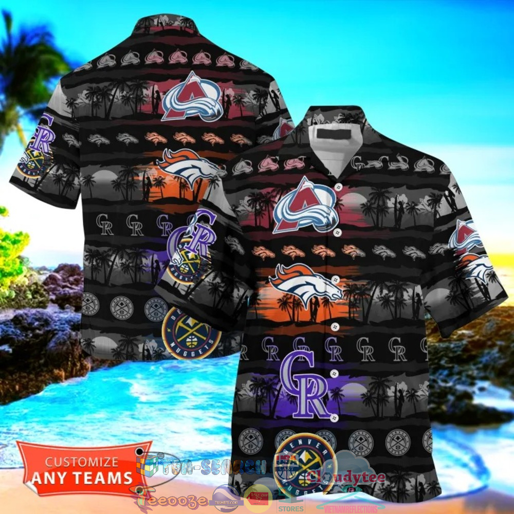 Colorado Sport Teams Palm Tree Sunset Hawaiian Shirt