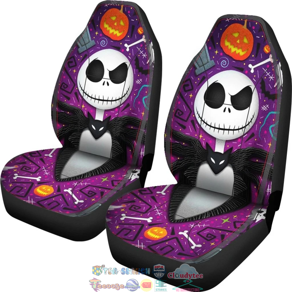 Jack Skellington Pumpkin Car Seat Covers 3