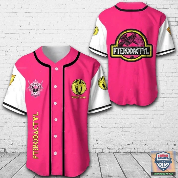 Hot Trend Pterodactyl Mighty Morphin Power Rangers Baseball Jersey Shirt