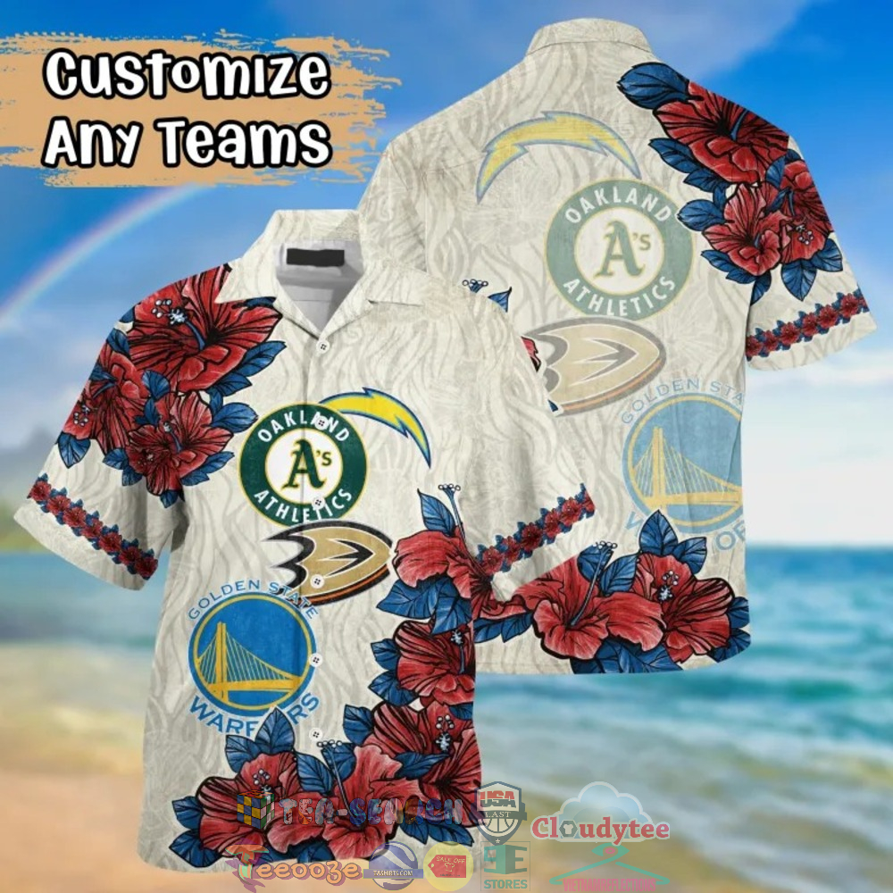 California Sport Teams Hibiscus Hawaiian Shirt