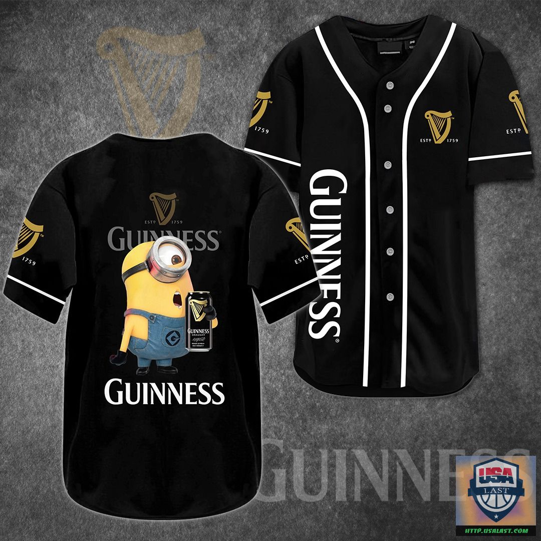 Top Hot Minions And Guinness Beer Baseball Jersey Shirt
