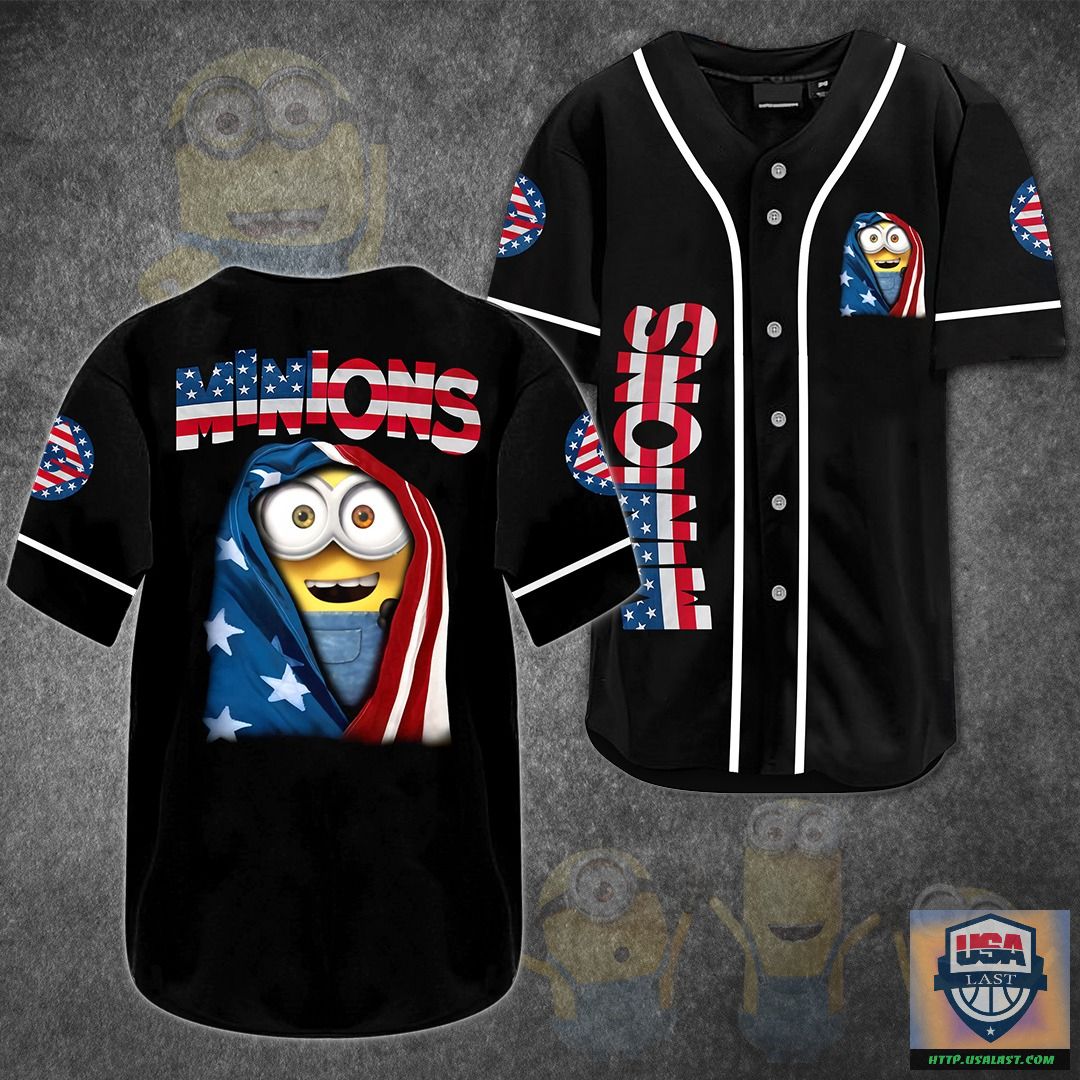 Rare Minions American Flag Baseball Jersey Shirt