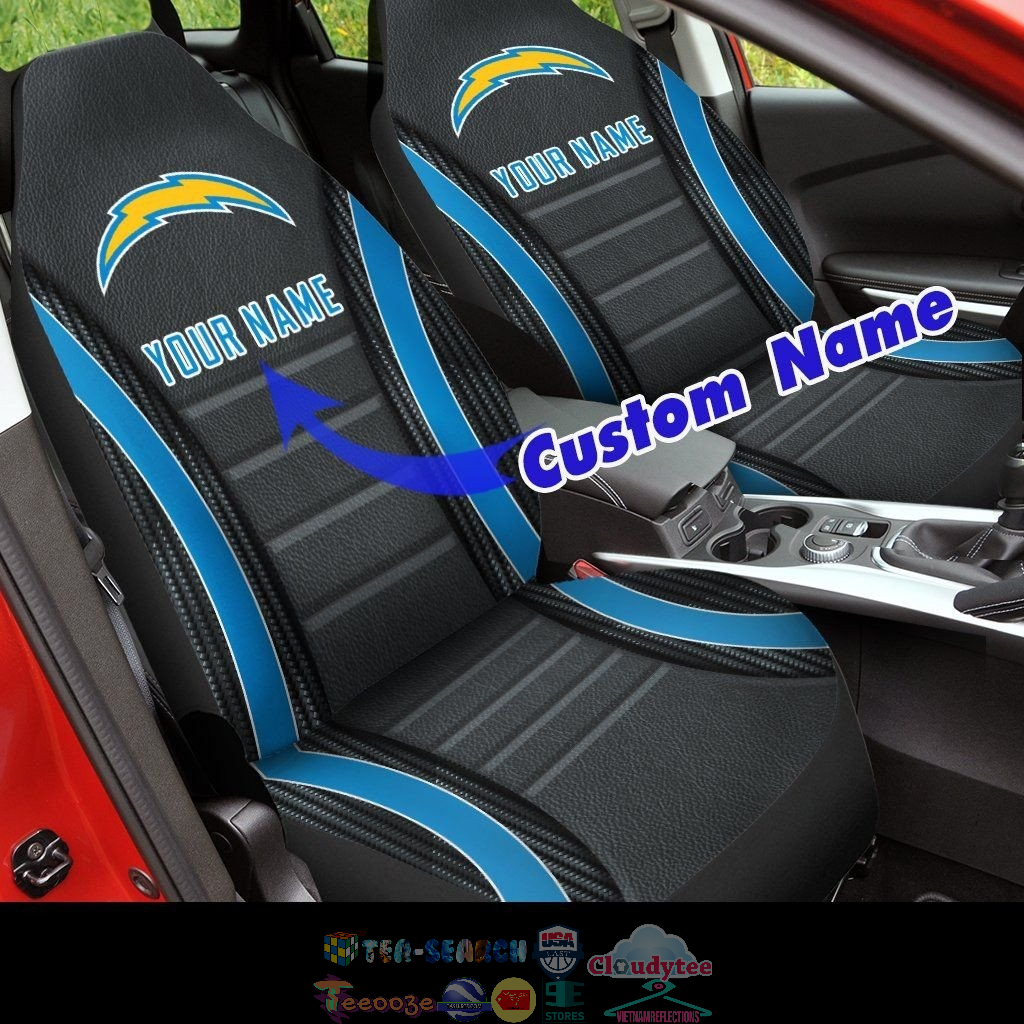 Personalized Los Angeles Chargers NFL ver 2 Car Seat Covers