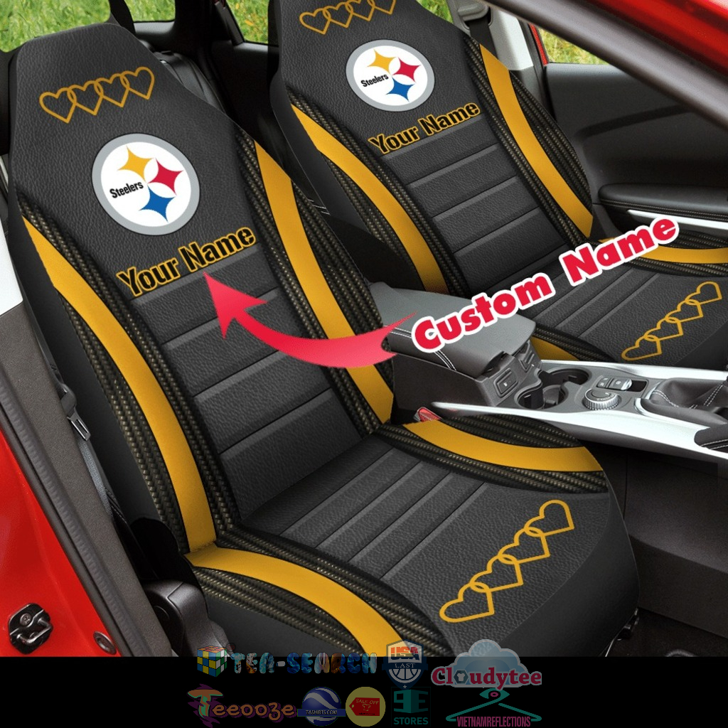 Personalized Pittsburgh Steelers NFL ver 3 Car Seat Covers
