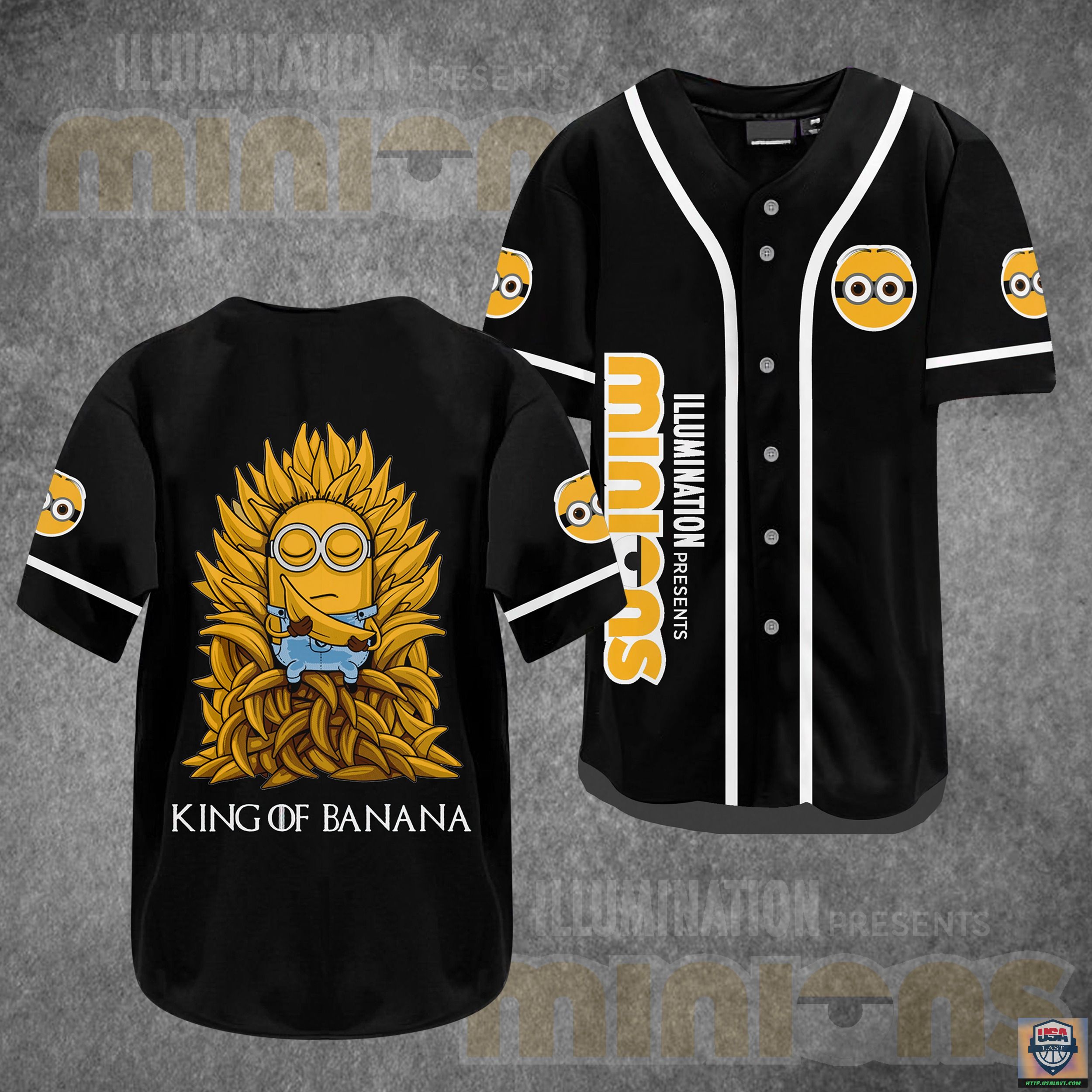 Traditional Minion King Of Banana Baseball Jersey Shirt