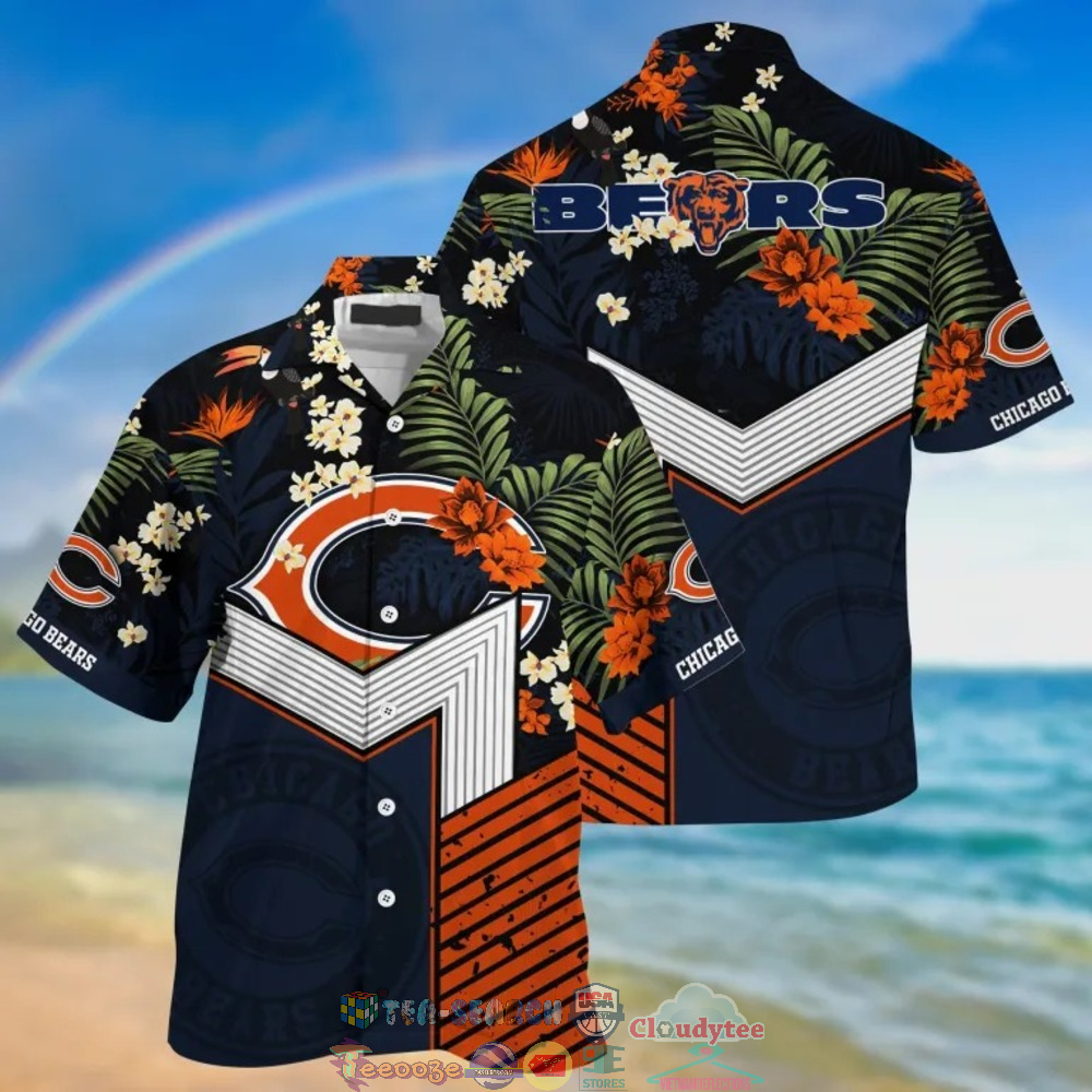 Chicago Bears NFL Tropical Hawaiian Shirt And Shorts