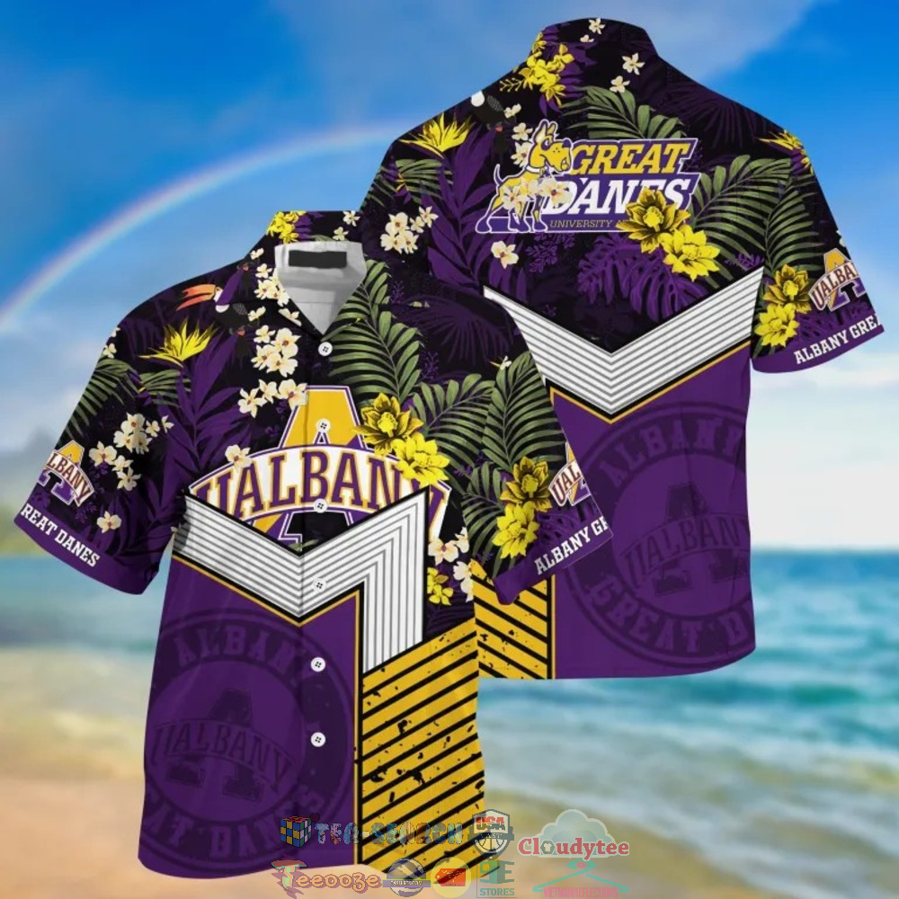 Albany Great Danes NCAA Tropical Hawaiian Shirt And Shorts