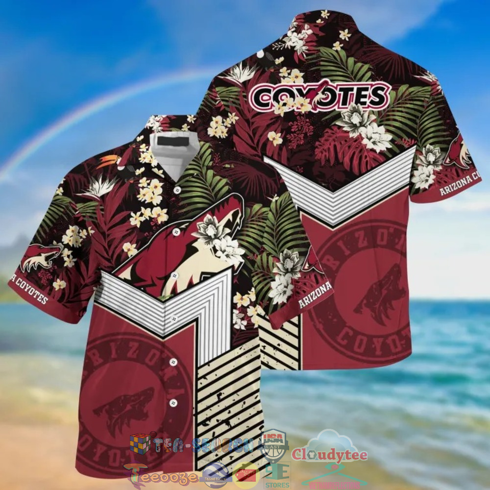 Arizona Coyotes NHL Tropical Hawaiian Shirt And Shorts