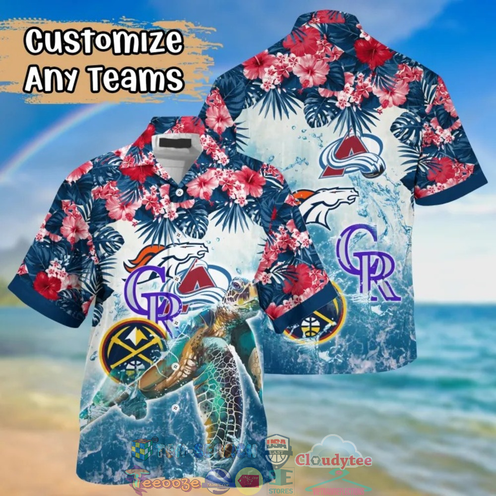 Colorado Sport Teams Turtle Tropical Hawaiian Shirt