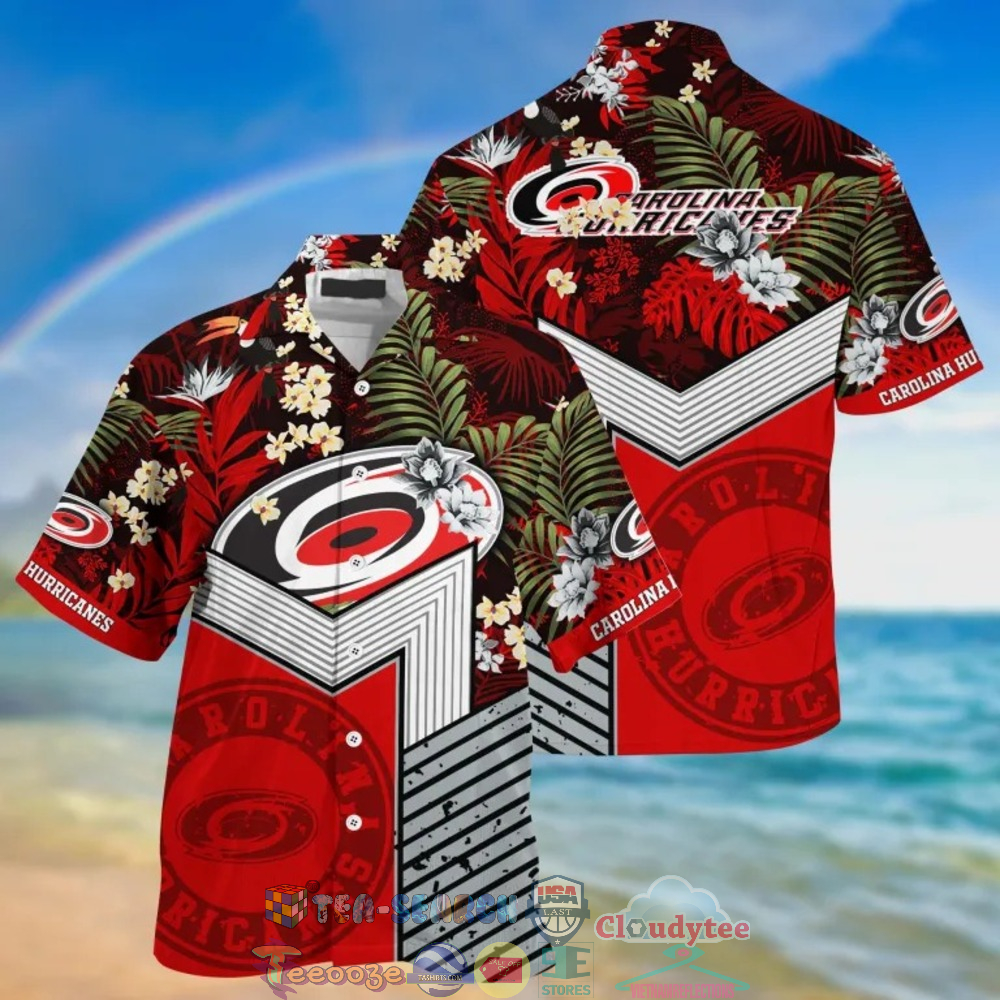 Carolina Hurricanes NHL Tropical Hawaiian Shirt And Shorts