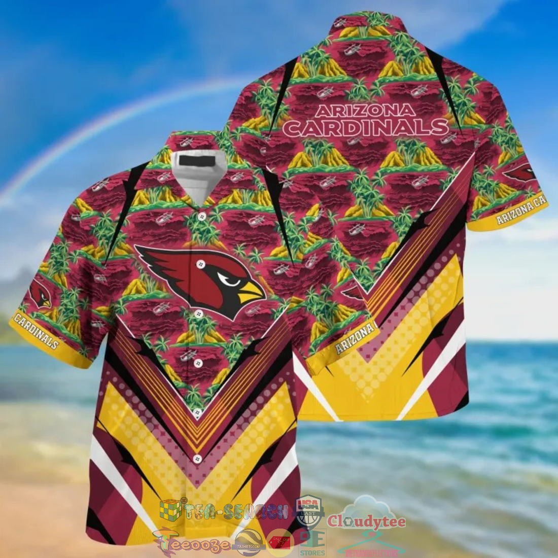 Arizona Cardinals NFL Island Palm Tree Hawaiian Shirt