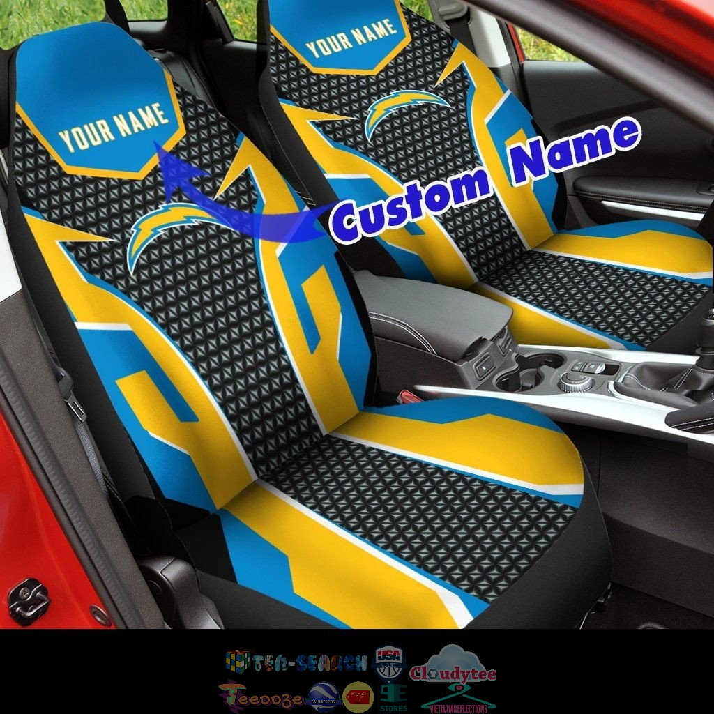 Personalized Los Angeles Chargers NFL ver 1 Car Seat Covers