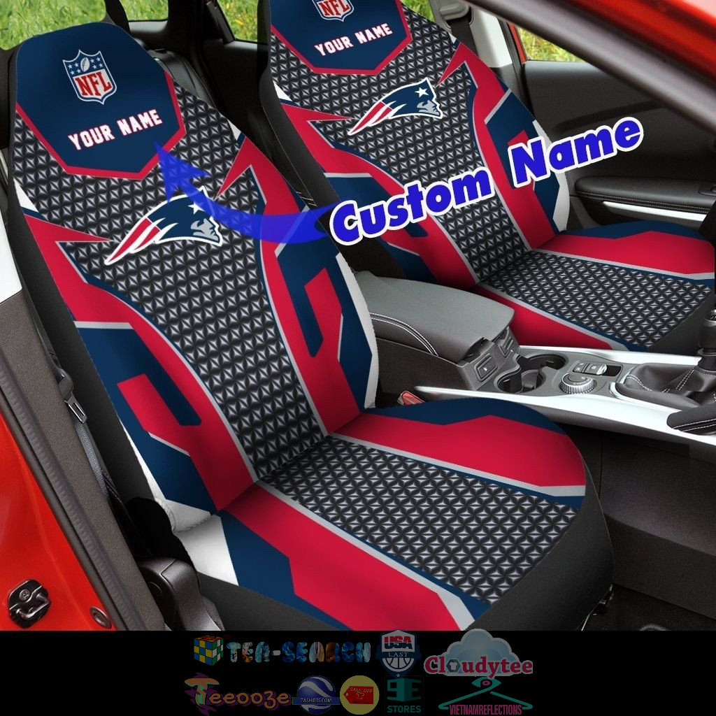 Personalized New England Patriots NFL ver 1 Car Seat Covers
