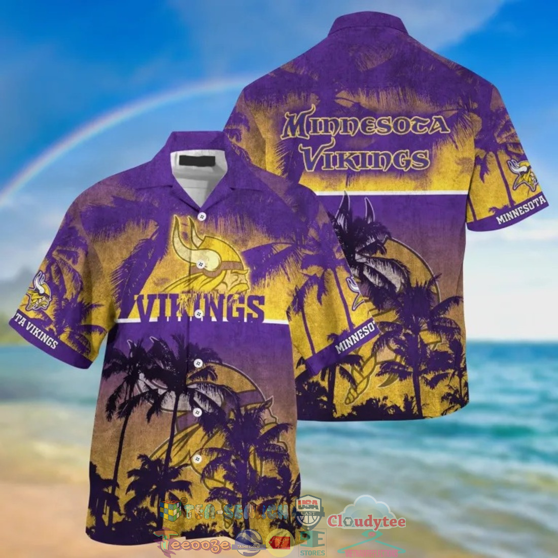 Minnesota Vikings NFL Palm Tree Hawaiian Shirt