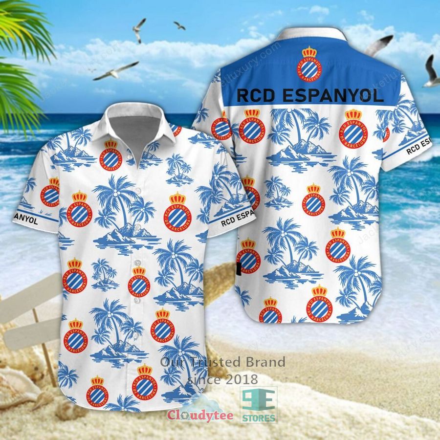 NEW RCD Espanyol de Barcelona Hawaiian Shirt, Short