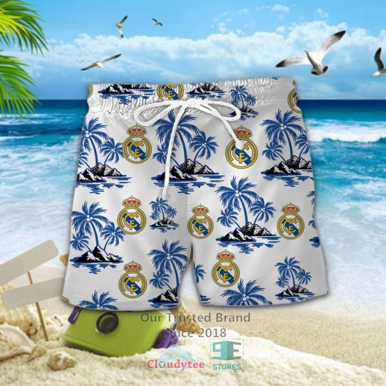 Real Madrid C.F. Hawaiian Shirt, Short - Your face is glowing like a red rose