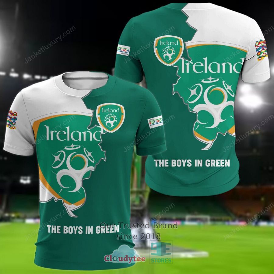NEW Republic of Ireland The Boys In Green national football team Shirt, Short 8