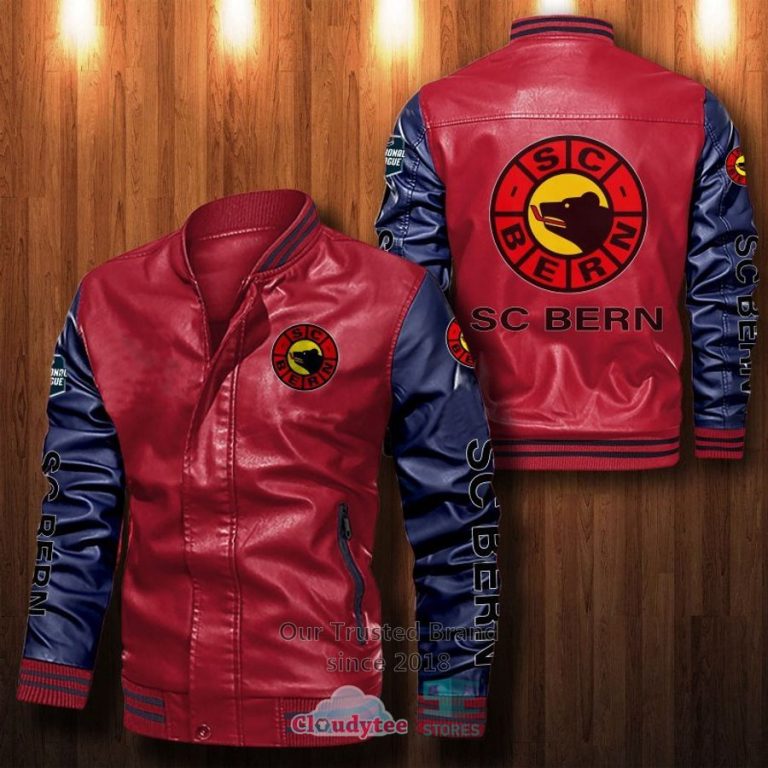 NEW SC Bern Bomber Leather Jacket 7