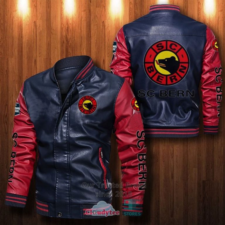 NEW SC Bern Bomber Leather Jacket 11