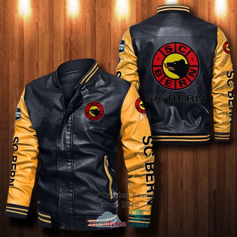 NEW SC Bern Bomber Leather Jacket 6
