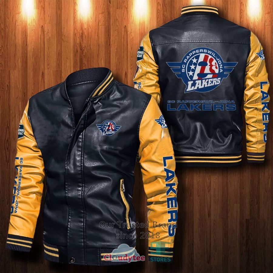 NEW SC Rapperswil-Jona Lakers Bomber Leather Jacket 6