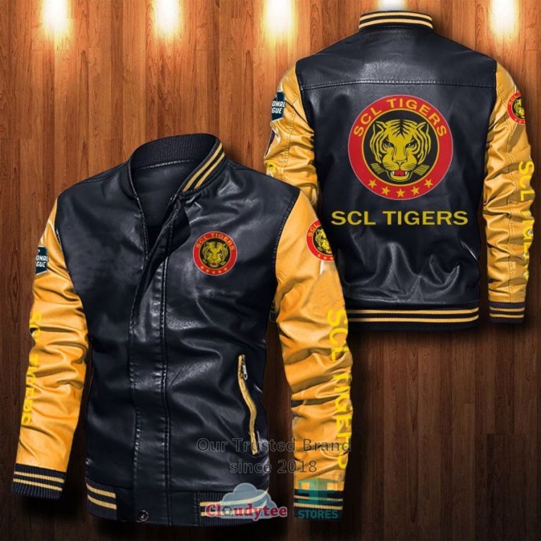 NEW SCL Tigers Bomber Leather Jacket 7