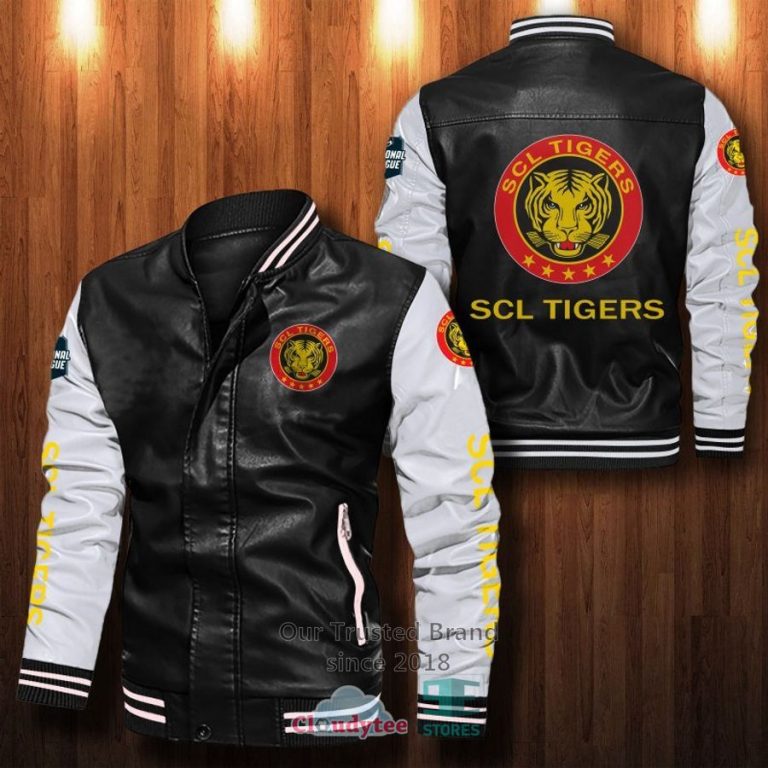 NEW SCL Tigers Bomber Leather Jacket 8