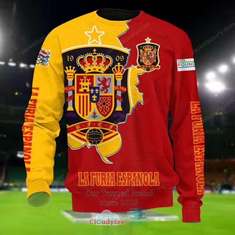 NEW Spain La Furia Espanola national football team Shirt, Short 16