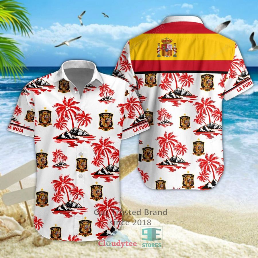 NEW Spain national football team Hawaiian Shirt, Short