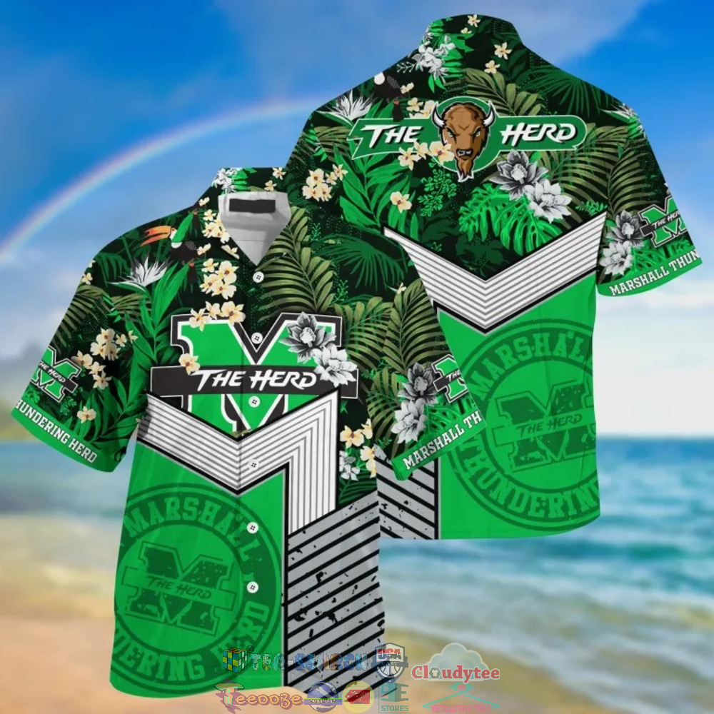 Marshall Thundering Herd NCAA Tropical Hawaiian Shirt And Shorts