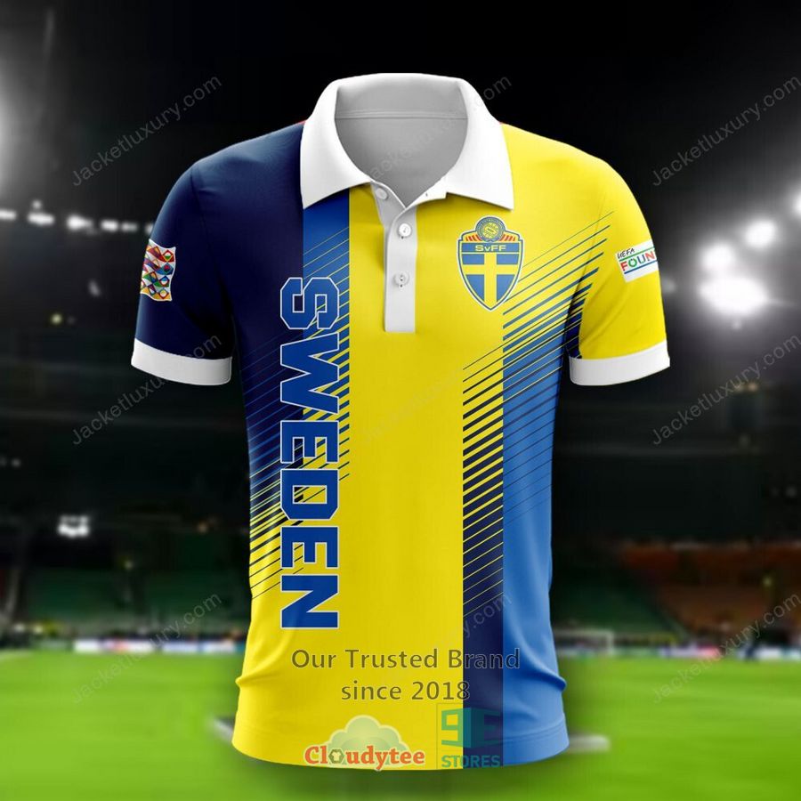 NEW Sweden national football team yellow Shirt, Short 23