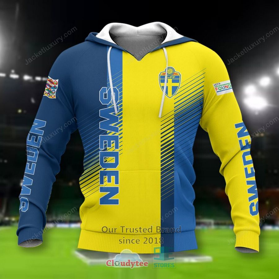 NEW Sweden national football team yellow Shirt, Short 2