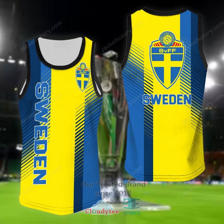 NEW Sweden national football team yellow Shirt, Short 9