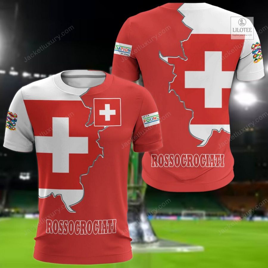 NEW Switzerland Rossocrociati national football team Shirt, Short 8