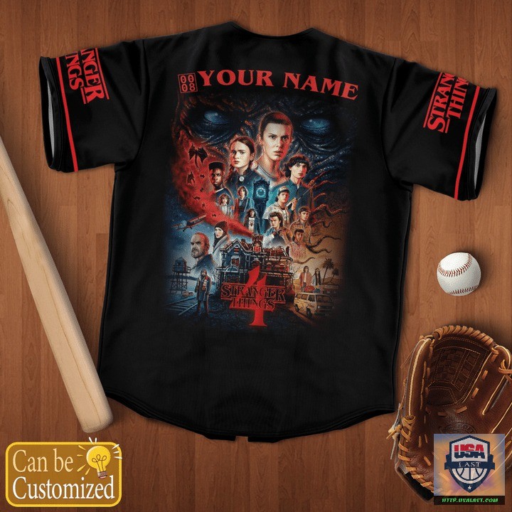 Cool Stranger Things 4 Custom Name Baseball Jersey Shirt