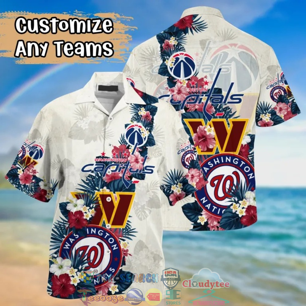 Washington Sport Teams Flower Tropical Hawaiian Shirt