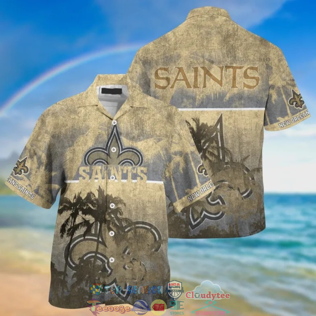 New Orleans Saints NFL Palm Tree Hawaiian Shirt