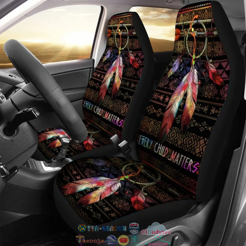 Every Child Matters Car Seat Covers Feather Awareness Orange Day Merch