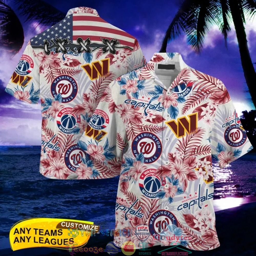 Washington Sport Teams Hibiscus Tropical Hawaiian Shirt