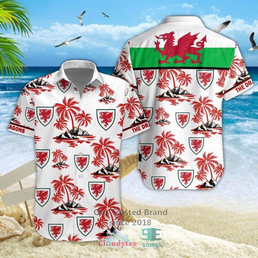 NEW Wales national football team Hawaiian Shirt, Short