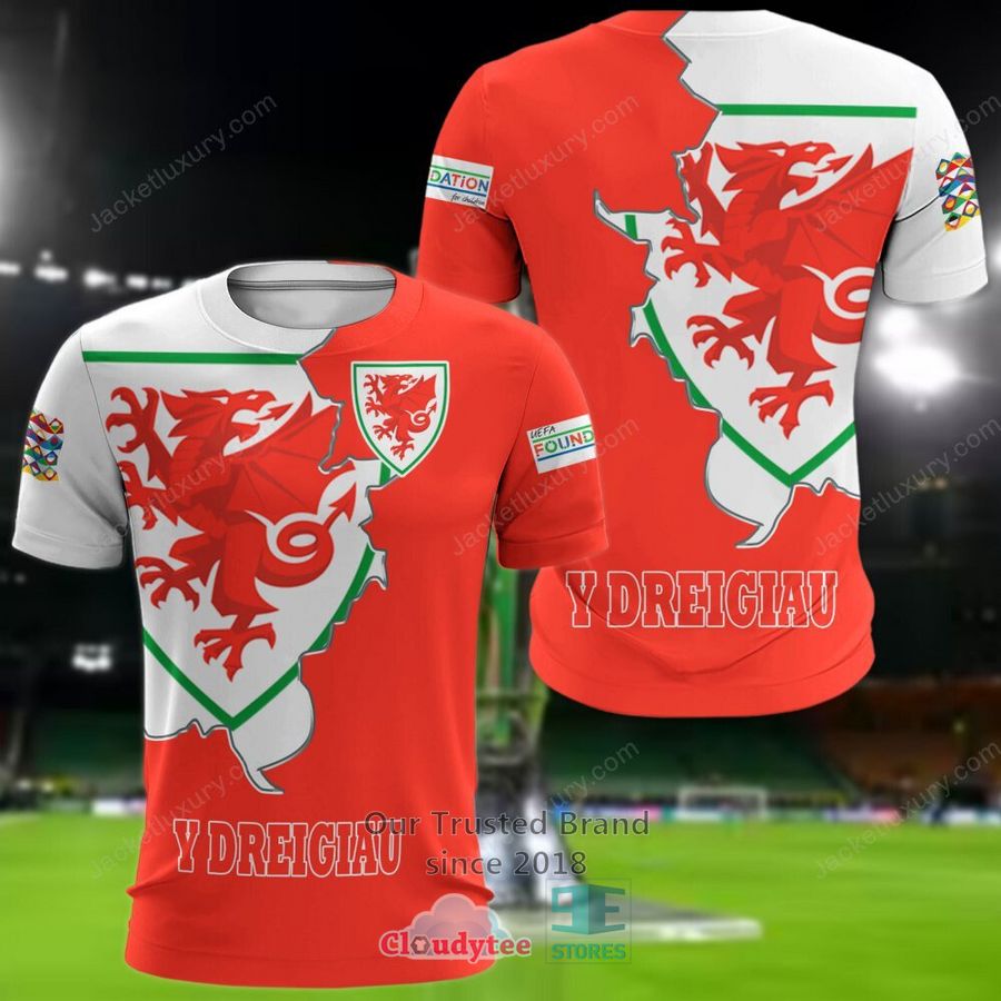 NEW Wales Y Dreigiau national football team Shirt, Short 8