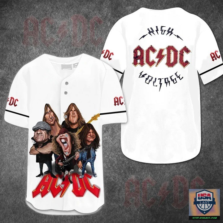 Amazing ACDC Rock Band Baseball Jersey Shirt