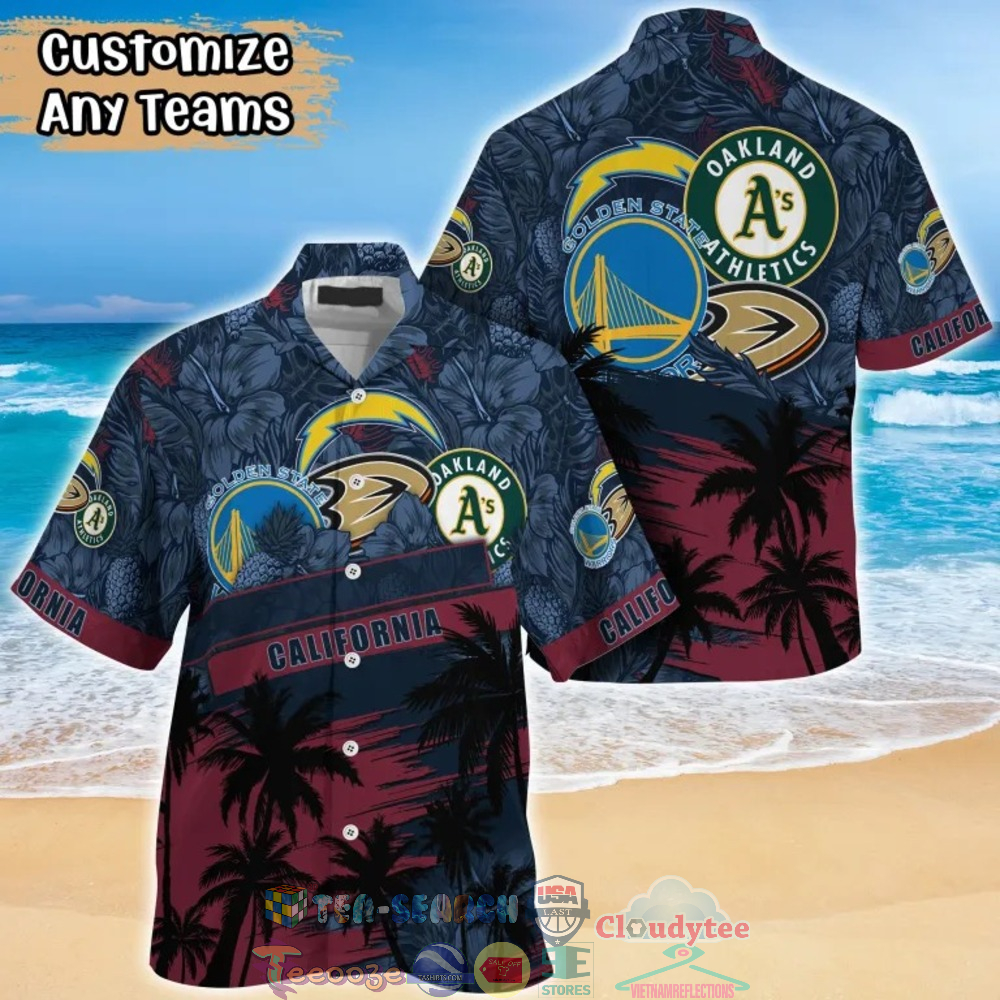 California Sport Teams Hibiscus Palm Tree Hawaiian Shirt