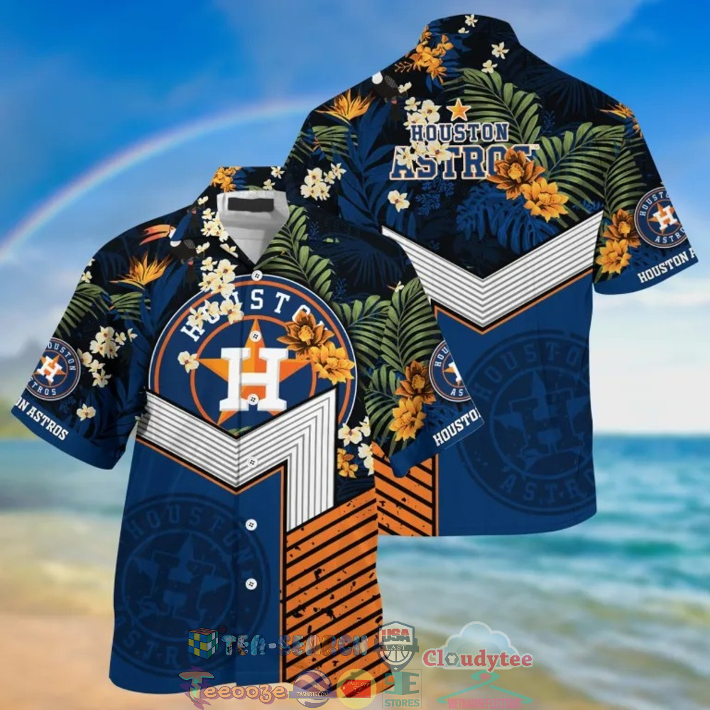 Houston Astros MLB Tropical Hawaiian Shirt And Shorts